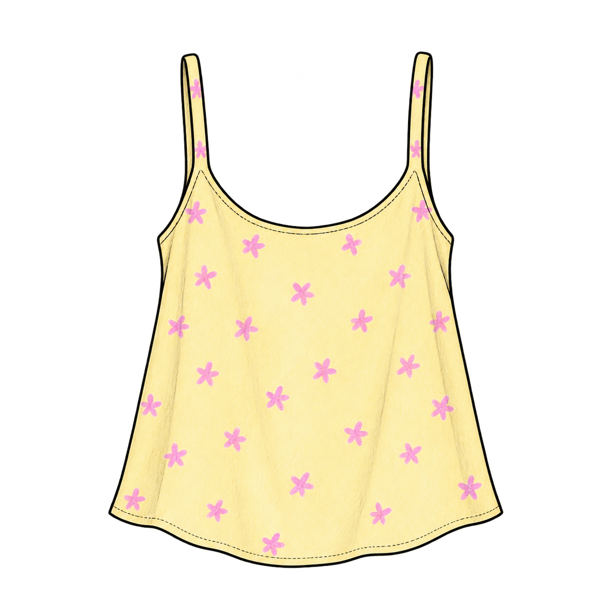 Meadow Camisole fashion illustration
