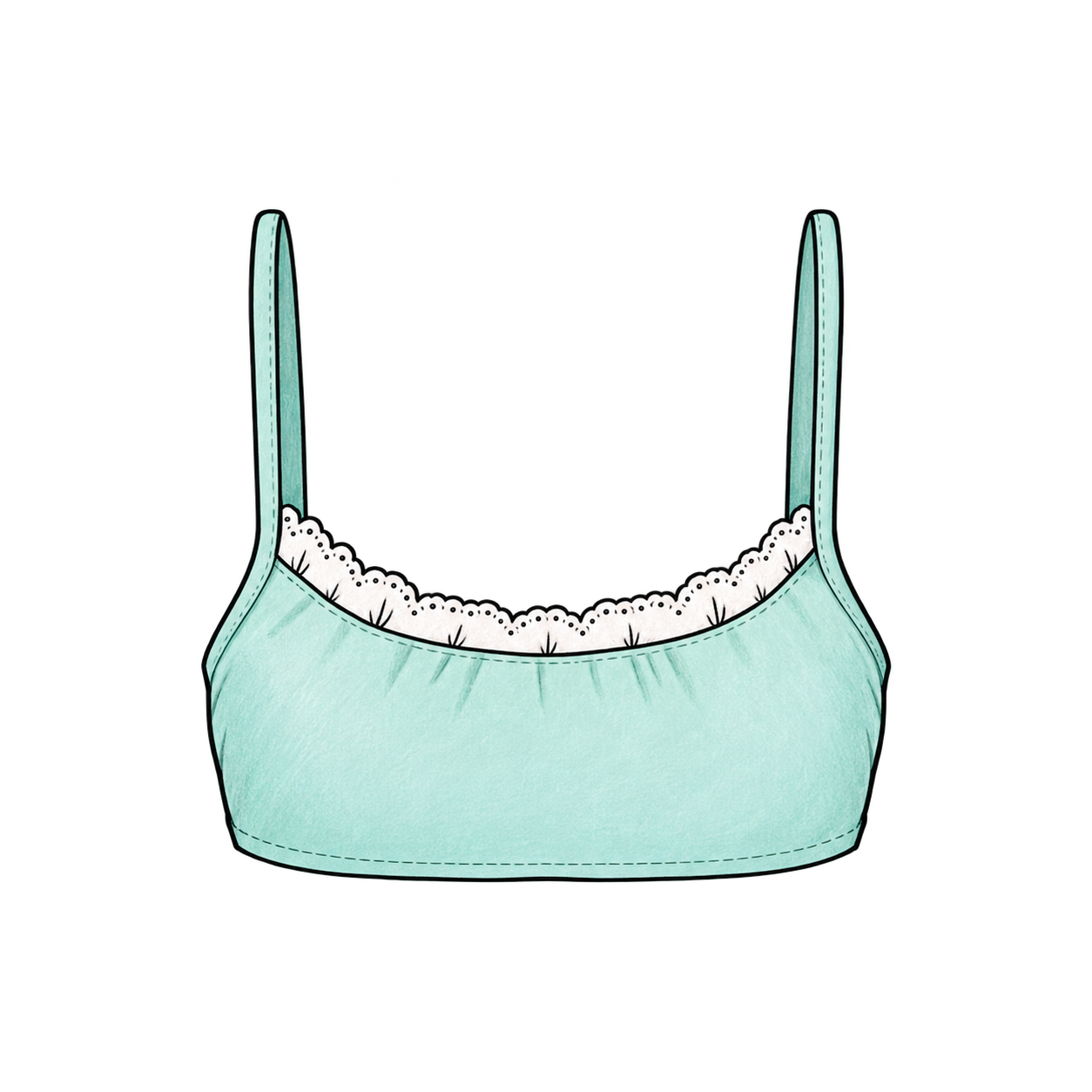 Petal Bralette fashion illustration